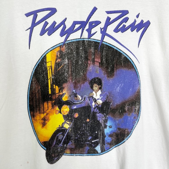 The Prince Estate Purple Rain Short Sleeve Crewneck Graphic T-Shirt Unisex Sz L - Picture 3 of 10
